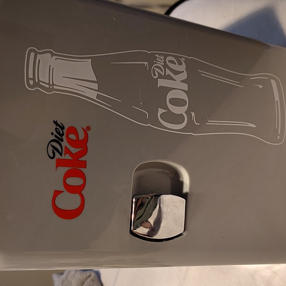 Coca-Cola Diet Coke Mini Fridge, Gray, Holds 6 Cans